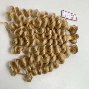 Extensiones de Cabello Humano Rubio Ondulado, Cabello Remy de Una Sola Capa, Doble Trama, Color 613 - Product Image 3