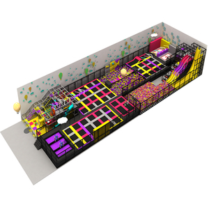 Parc de <span class=keywords><strong>trampoline</strong></span> intérieur Hanlin avec cadre en acier haute résistance et tapis de saut professionnels pour le saut en <span class=keywords><strong>freestyle</strong></span> - Product Image 6