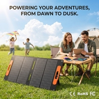 Kit de panneaux solaires pliables portables 100w 200w 12 Volts 24v 100w 12v Noir pour générateur solaire portable