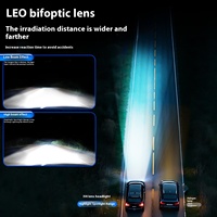 H4 Lentille Bifocale Mini En Ligne Moto Laser Ampoule Haut Bas Faisceaux 6500K Fisheye Avant Universel Phare De Voiture 6000K Couleur
