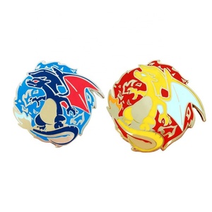 Venta al por mayor de fábrica: Pin de solapa metálico de dibujos animados, insignias de esmalte personalizadas de anime - Product Image 1