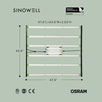 Fournisseur direct d'usine, éclairage LED de culture intelligent à contrôle intelligent, à chaîne en série, IP66, 645W, 720W, 800W, 1000W, Lm301b