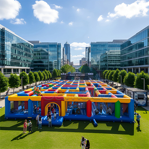 Labirinti Gonfiabili da Esterno, Casa Stregata nella Giungla, Labirinto Gonfiabile - Product Image 3