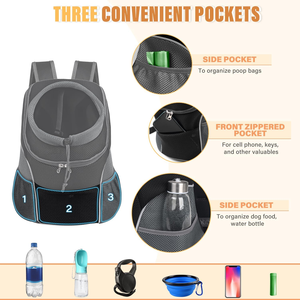 Ayarlanabilir nefes köpek <span class=keywords><strong>Pet</strong></span> ön taşıyıcı sırt çantası evcil hayvan taşıyıcı yürüyüş bisiklet için açık - Product Image 2