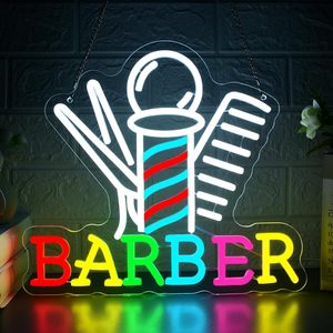 Barber neon LED acrylic <b>sign</b> USB powered dimmable ambient light shop window decoration light entrance indicator light Custom 5V - Product Image 5