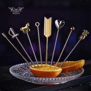 Palillos Decorativos Personalizados de Acero Inoxidable 304 para Cócteles, Frutas y Aperitivos - Product Image 4