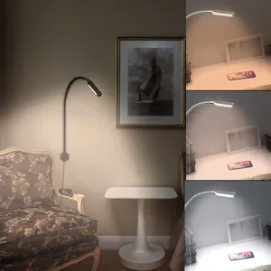 Modern otel esnek duvara monte okuma lambası LED Gooseneck okuma ışığı CE belgesi 12V 24V yatak odası yatak yan işık