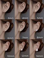 Boucles d'oreilles en perles d'eau douce naturelles Aurora Mantou Bread Beads, argent 925, 6-13 mm, cadeau pour petite amie ou mère