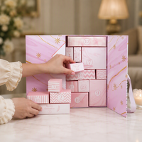 Coffret Cadeau Multi-Niveaux Grande et Petite Taille – Boîtes en Carton Combinées pour Calendrier de l'Avent de Noël, Emballage de Bougies et Produits de Beauté, et Emballage Cadeau