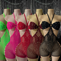 Robe moulante Carnival Club Party, une robe pour deux looks, plusieurs couleurs au choix, haute élasticité, tenue de danseuse exotique, tenue de strip-teaseuse