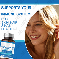 Kapsul Vitamin E Kompleks JBY 268 mg (400 IU) D-Alpha Softgel Alami Dukungan Kecantikan Harian Suplemen Diet Wanita Dewasa OEM