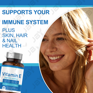 כמוסות קומפלקס ויטמין E של JBY 268 מיליגרם (400 IU) <span class=keywords><strong>D</strong></span>-אלפא, כמוסות רכות טבעיות, תמיכה יומית ליופי, תוסף תזונה לנשים בוגרות, OEM - Product Image 5