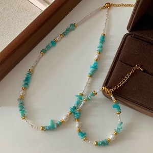 Nuevo collar de acero inoxidable con cuentas hechas a mano de piedra Natural, collar de perlas personalizado Diy a la moda - Product Image 2