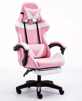Chaise de bureau ergonomique pour le gaming, chaise inclinable, réglable en hauteur, pivotante à 360°, en cuir PU, 3 positions