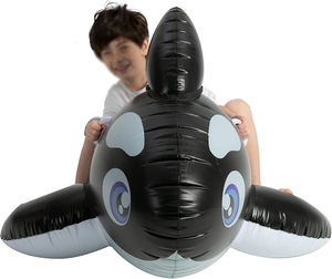 Waterhan Lot de 2 jouets gonflables multicolores requin <span class=keywords><strong>baleine</strong></span> pour enfants, étanches, thermosoudés, pour piscine, avec pompe électrique, 6-8 pieds, AC - Product Image 4