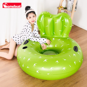 Fauteuil gonflable Cactus Samebust, siège flottant vert en PVC pour adultes, pour piscine - Product Image 1