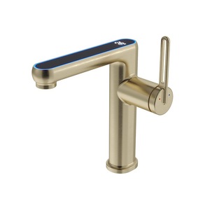 Robinet de lavabo en cuivre avec affichage numérique, mitigeur monotrou à valve de 35 mm pour lavabo de salle de bain - Product Image 3