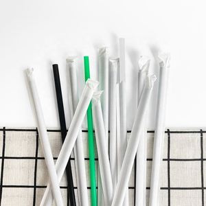 หลอดดูดน้ำชาไข่มุก PLA ย่อยสลายได้ ขนาด 5/6/7/8/10/12 มม. แบบห่อแยกสีขาวดำ เป็นมิตรต่อสิ่งแวดล้อม - Product Image 6