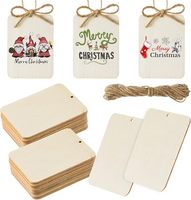 Plaque en bois naturel vierge rectangulaire pour artisanat DIY, découpe laser, étiquette en bois, peinture, décoration de mariage, étiquette cadeau 6,5-9 cm Qiyue