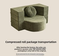 Modulares, komprimierbares Schlafsofa im Wabi-Sabi-Stil, mit Schwammfüllung, doppelt nutzbar, neu, für kleine Wohnungen, Schlafzimmer, Wohnzimmer