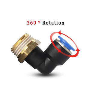 מחבר פנאומטי מהיר בצורת זווית <span class=keywords><strong>90</strong></span> מעלות, נחושת, לחץ גבוה, חיבור נקבה, בצבע כחול - Product Image 5