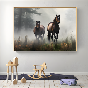 <span class=keywords><strong>2025</strong></span> Bán Chạy Nhất Tốt Ngựa Phòng Khách Tường Nghệ Thuật Trang Trí Nội Thất Sơn Hợp Kim Nhôm Khung Pha Lê Sứ Sơn - Product Image 4