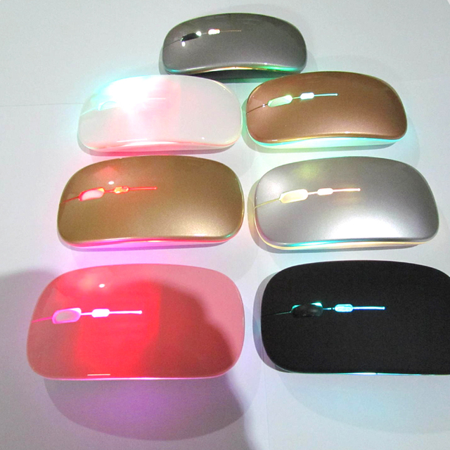 Hot Selling Wireless Mouse Mute 2.4G Glow Rechargeable Blue Wireless Mouse for All Computer