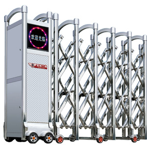 Puerta Corredera Eléctrica de Aluminio, Plegable Automática, Sin Rieles, para Uso Escolar - Product Image 1