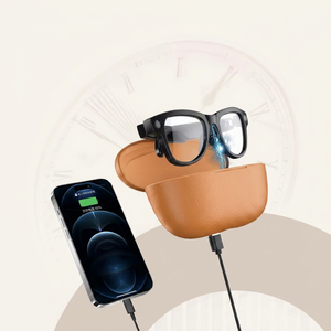 Latest M02 Ultra Meta Black Technology 8MP Pixel <b>Smart</b> Glasses with Rechargeable Case and <b>WiFi</b> Image Recognition and Translation - Product Image 1