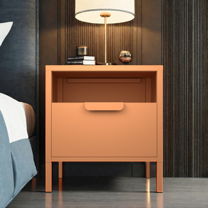 Đầu giường phòng ngủ thiết kế hiện đại kim loại sang trọng đầu giường Ánh sáng chất lượng tuyệt vời thép lưu trữ tủ với ngăn kéo cho giường - Product Image 2