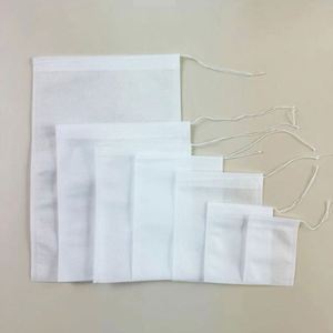 BaiShun Food Grade Non-Woven Small <b>Tea</b> Bags with Drawstring Custom Logo Herbal <b>Tea</b> <b>Infuser</b> Bags From China - Product Image 5