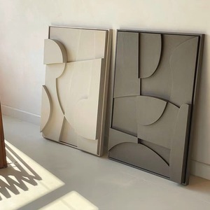 Décoration d'intérieur, sculptures murales 3D, œuvres d'art en bois sculpté à la main, art mural en relief moderne et luxueux, 60x90cm, acrylique - Product Image 2