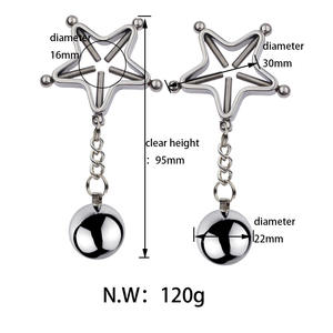 맞춤형 18+ 성인용품 하트 모양 스테인리스 스틸 니플 클램프 조절 가능한 피어싱 주얼리 및 본디지 기어 액세서리 - Product Image 5