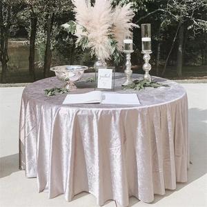 Wholesale Custom Polyester Velvet <b>Tablecloths</b> for Weddings Events Parties Banquets with Logo Cover Cloths Bulk Advertising Decor - Product Image 6