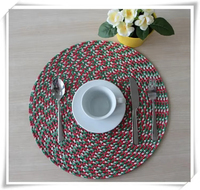 Vente en gros de sets de table modernes en plastique PP tissé, écologiques, réutilisables, multi-usages, tailles et couleurs personnalisables, pour enfants