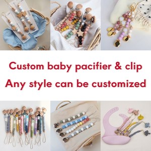 Clip para Chupón de Bebé Hecho a Mano <span class=keywords><strong>Personalizado</strong></span>, Fabricantes de Cadenas para Chupón, Correa de Material Libre de BPA, Personalización OEM - Product Image 2