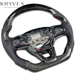 Volant de performance Kryvex pour <span class=keywords><strong>Focus</strong></span> MK3, 100% fibre de carbone véritable et cuir, compatible avec LED - Product Image 1