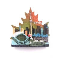 Aimant de réfrigérateur de sublimation en résine époxy tous les pays peinture à la main de ville machine peinture aimant de réfrigérateur magnétique