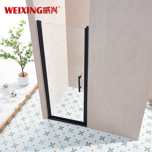 Porte de douche simple en verre trempé pivotant avec cadre en alliage d'aluminium moderne, fabriquée en Chine - Product Image 2