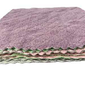 Paño de microfibra Coral Paño de limpieza de cocina Paño de limpieza cuadrado colorido para uso diario para mesa y toalla multiusos - Product Image 5