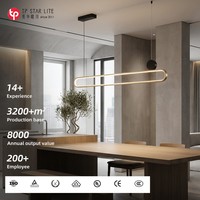 Lustres et suspensions LED modernes en métal, style luxe léger et simple, design nordique créatif pour îlot de cuisine, salle à manger et bureau