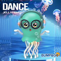 Cadeaux d'anniversaire pour enfants Magic Electric Addictive Dancing Octopus Crawling Automatic Dancing Jellyfish Toy avec lumière LED et musique