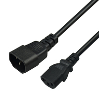 Cable de Extensión de Alimentación SIPU Macho C14 a Hembra C13, Cable de Alimentación C13 C14