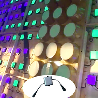 Lumière ponctuelle LED RGB carrée de 120 mm, DMX512, IP65, étanche, DC24V, éclairage architectural paysager