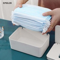 Boîte de rangement en mousseline de soie, nouveau porte-conteneur PP réutilisable pour masques de visage, distributeur organisateur