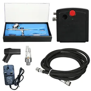 Draagbare Dual-Action Airbrush Machine Oplaadbare Airbrush Compressor Set Voor Schilderen Model Craft Taart Decoratie