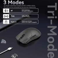 Souris de jeu optique sans fil 2,4 GHz à conception ergonomique, 4 boutons, capteur PAW3950, pour droitier, moule exclusif, compatible PC/ordinateur portable