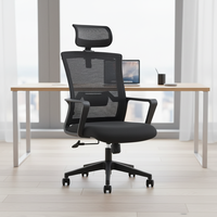 Chaise de bureau exécutive moderne en acier - Design ergonomique, hauteur réglable, pivotante, empilable et mobile pour usage commercial