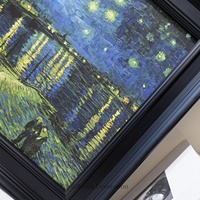 Peintures de paysages européens, fleurs, art mural vintage, cadre en bois, toile, décoration intérieure, décoration murale, mariage, luxe