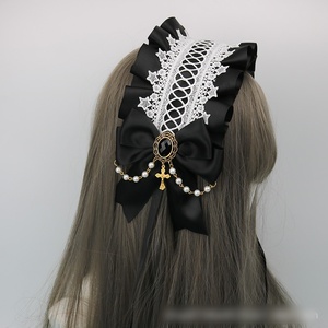 DREAM FASHION Fascia per Capelli Lolita Accessorio Gotico Serie Diablo Croce della Morte Manico a Forma di Angelo Dolce Accessorio per Capelli in Tessuto per Matrimonio - Product Image 5